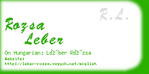 rozsa leber business card